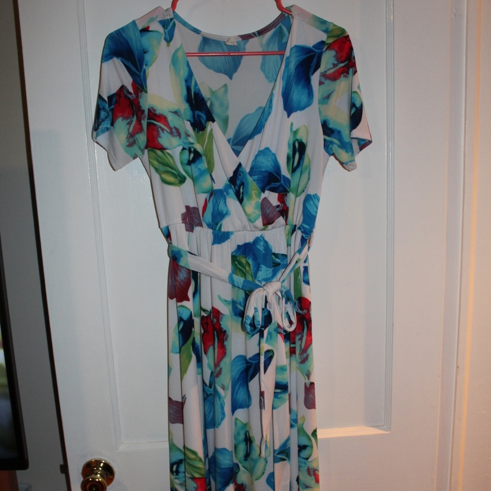 Pinkblush maternity floral midi dress